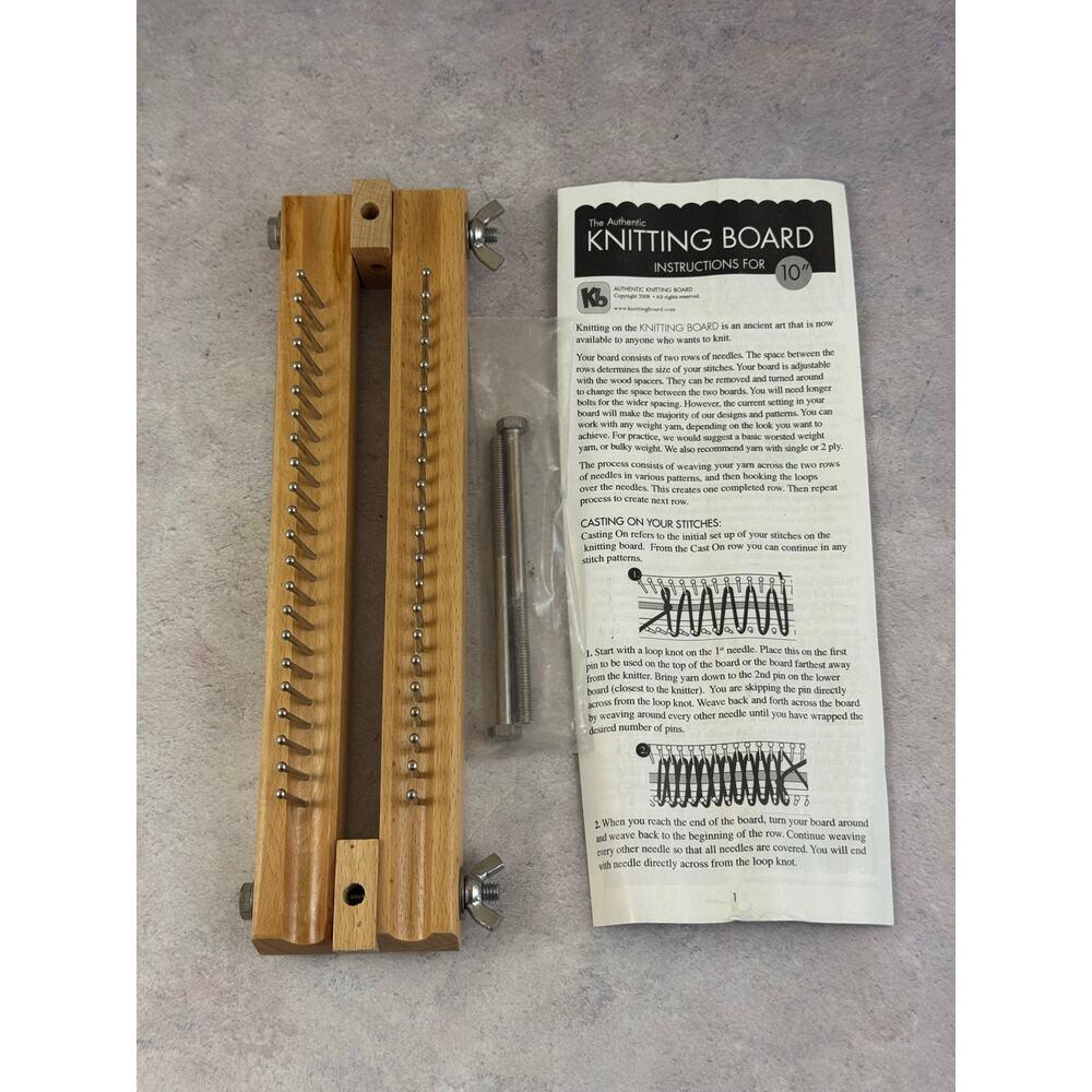 Authentic Knitting Board 10" Knitting Board with Instructions